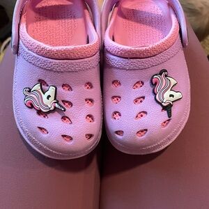 Toddler Girls Pink Unicorn Clogs